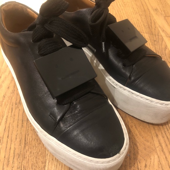SOLD Acne Studios Drihanna Leather Platform Sneakers - Picture 3 of 7
